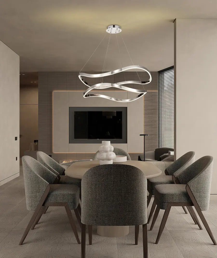 Sylas 36-Inch LED Pendant in Polished Nickel - Image 14