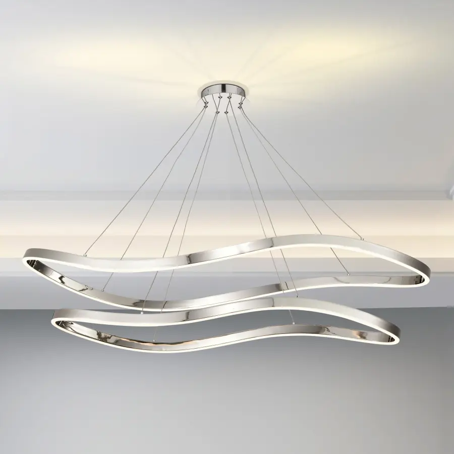 Sylas 48-Inch LED Pendant in Polished Nickel - Image 15