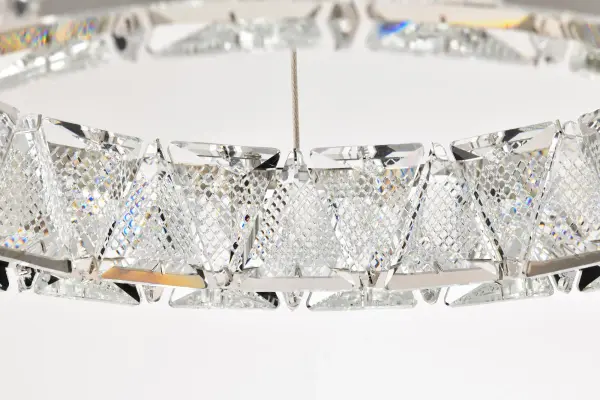 Asher LED 15" Crystal Pendant in Polished Nickel - Image 12