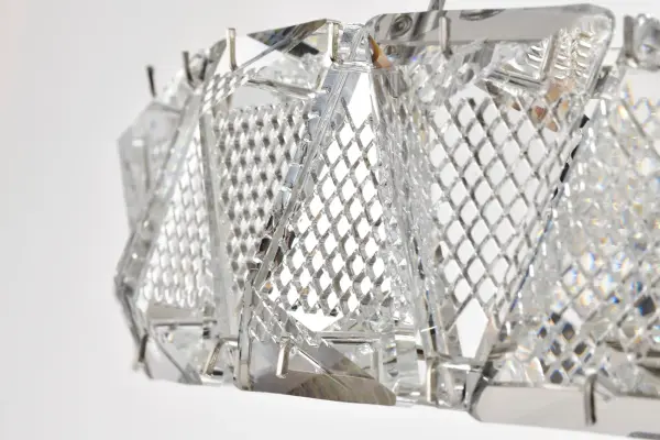Asher LED 15" Crystal Pendant in Polished Nickel - Image 14