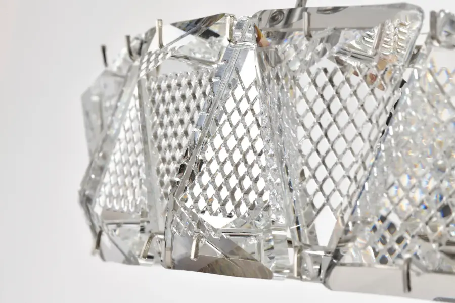 Asher LED 15" Crystal Pendant in Polished Nickel - Image 14