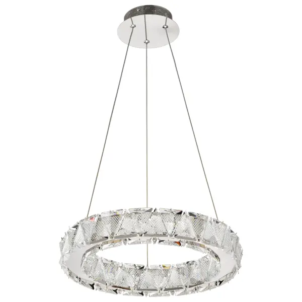 Asher LED 15" Crystal Pendant in Polished Nickel - Image 3