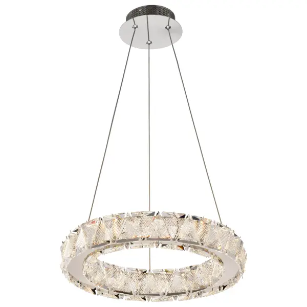 Asher LED 15" Crystal Pendant in Polished Nickel - Image 4