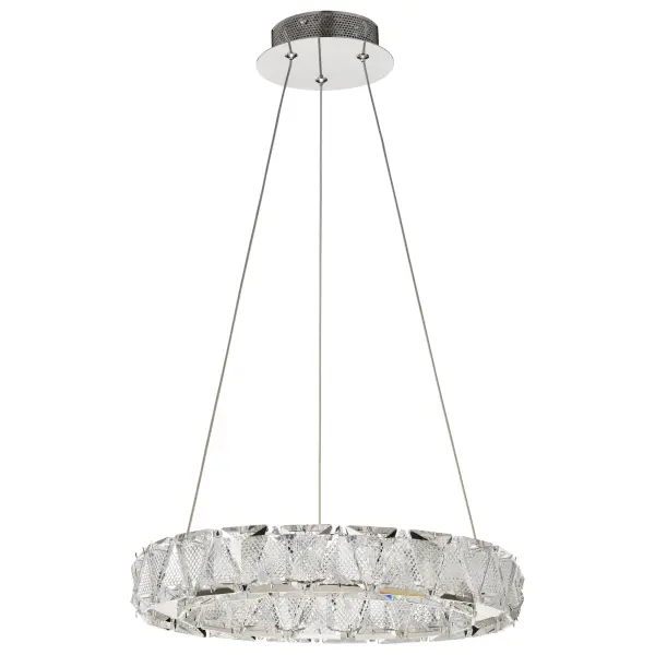 Asher LED 15" Crystal Pendant in Polished Nickel - Image 6