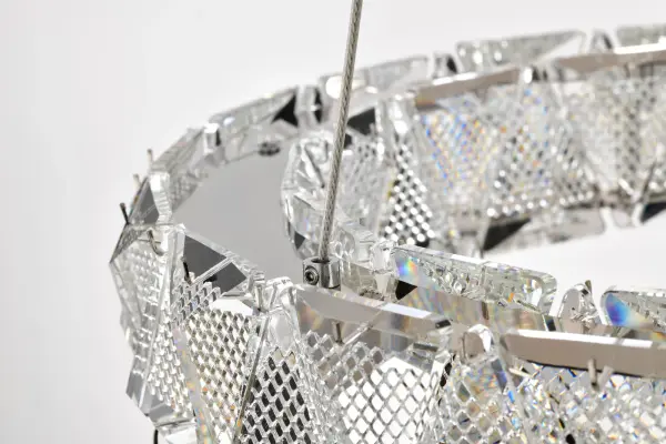 Asher LED 15" Crystal Pendant in Polished Nickel - Image 8