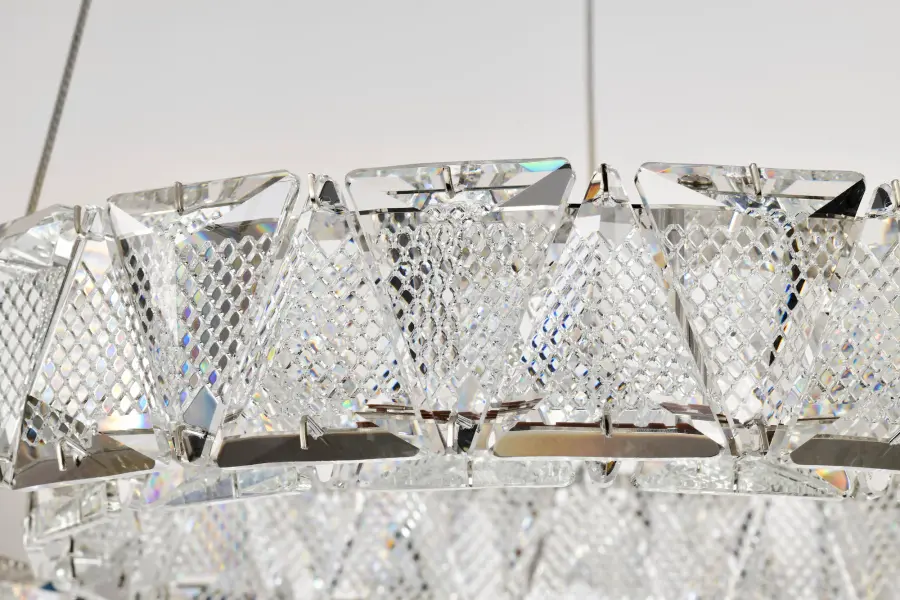 Asher LED 15" Crystal Pendant in Polished Nickel - Image 9