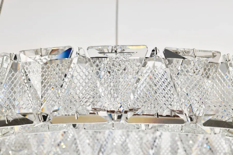 Asher LED 15" Crystal Pendant in Polished Nickel - Image 10