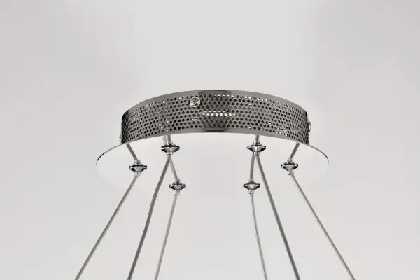 Asher LED 36" Round Crystal Pendant in Polished Nickel - Image 12