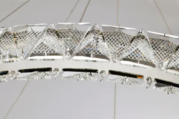 Asher LED 36" Round Crystal Pendant in Polished Nickel - Image 8