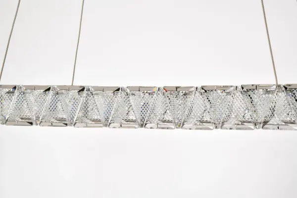 Asher LED Oval Pendant - Polished Nickel with K9 Crystal - Image 13