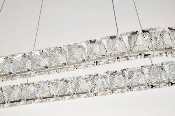 Asher LED Oval Pendant - Polished Nickel with K9 Crystal - Image 14