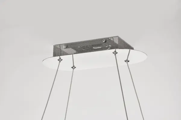 Asher LED Oval Pendant - Polished Nickel with K9 Crystal - Image 17