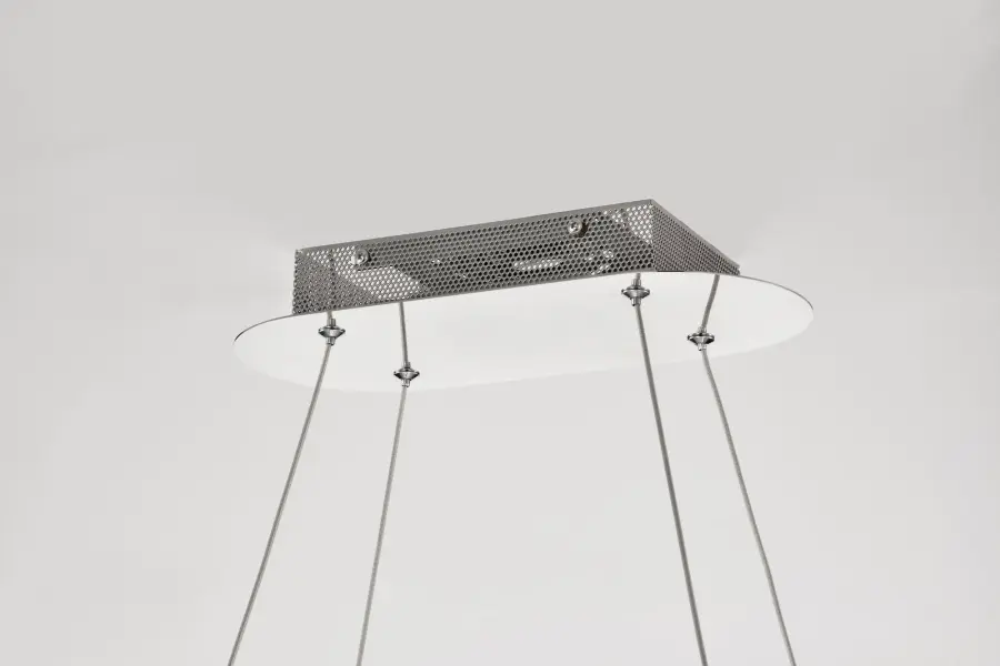 Asher LED Oval Pendant - Polished Nickel with K9 Crystal - Image 17