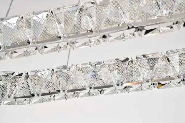Asher LED Oval Pendant - Polished Nickel with K9 Crystal - Image 10