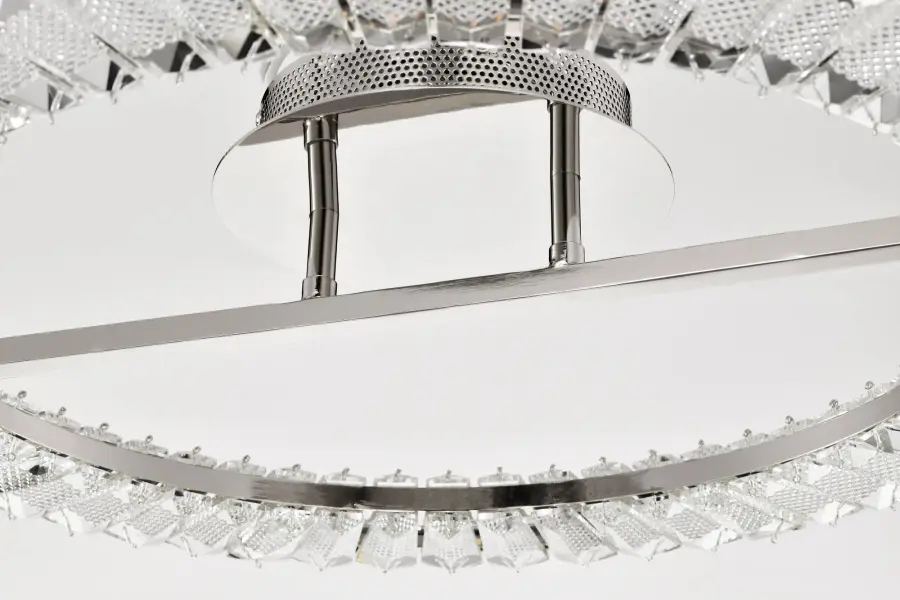 Nova LED 23" Round Flush Mount in Polished Nickel with K9 Crystal - Image 11