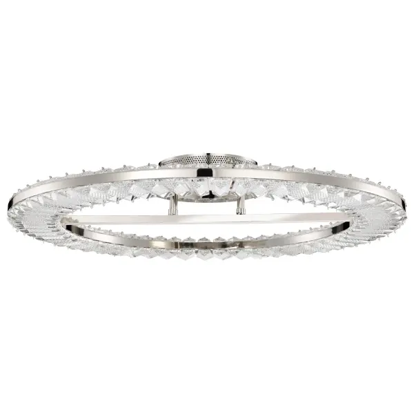 Nova LED 23" Round Flush Mount in Polished Nickel with K9 Crystal - Image 5