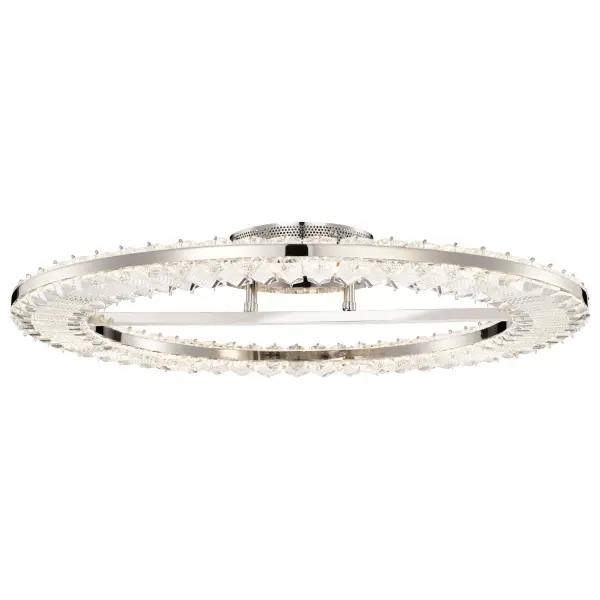 Nova LED 23" Round Flush Mount in Polished Nickel with K9 Crystal - Image 6
