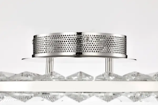Nova LED 23" Round Flush Mount in Polished Nickel with K9 Crystal - Image 8