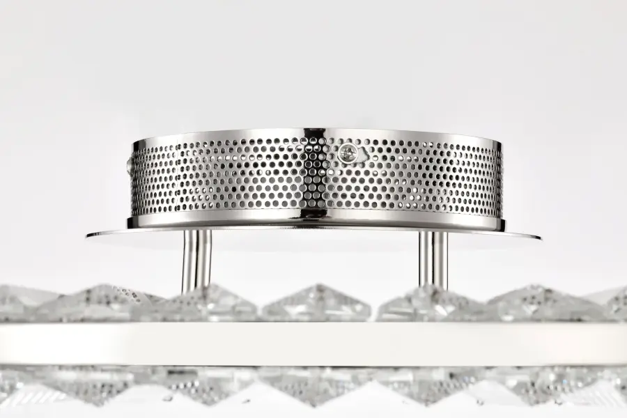 Nova LED 23" Round Flush Mount in Polished Nickel with K9 Crystal - Image 8