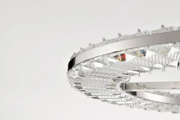 Nova LED 23" Round Flush Mount in Polished Nickel with K9 Crystal - Image 10