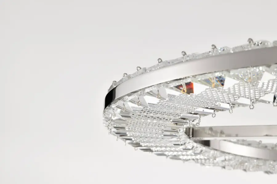 Nova LED 23" Round Flush Mount in Polished Nickel with K9 Crystal - Image 10