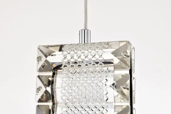 Nova LED Mini Pendant in Polished Nickel with K9 Crystal - Image 12