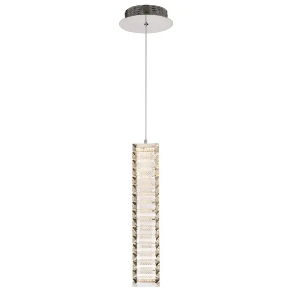 Nova LED Mini Pendant in Polished Nickel with K9 Crystal - Image 6