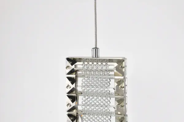 Nova LED Mini Pendant in Polished Nickel with K9 Crystal - Image 8