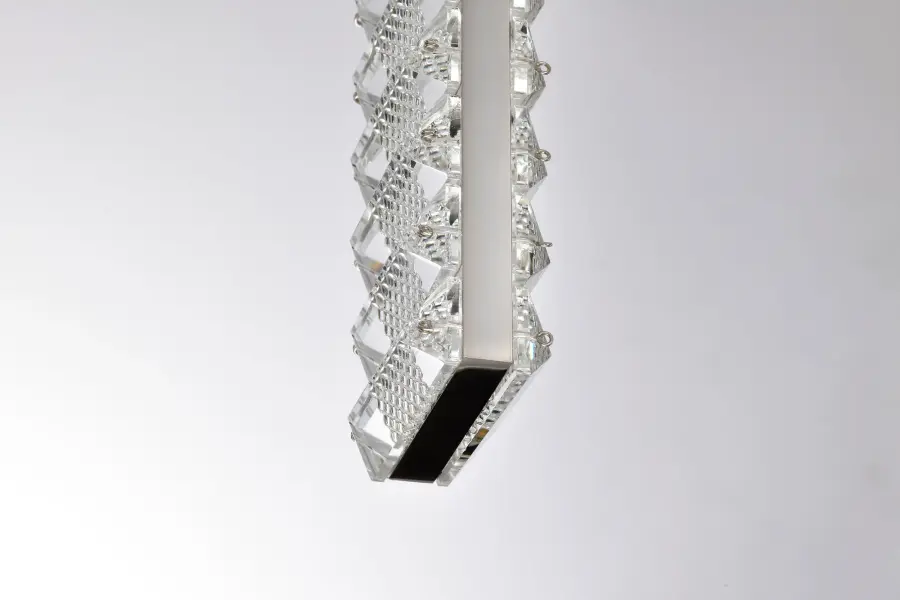 Nova LED Mini Pendant in Polished Nickel with K9 Crystal - Image 10