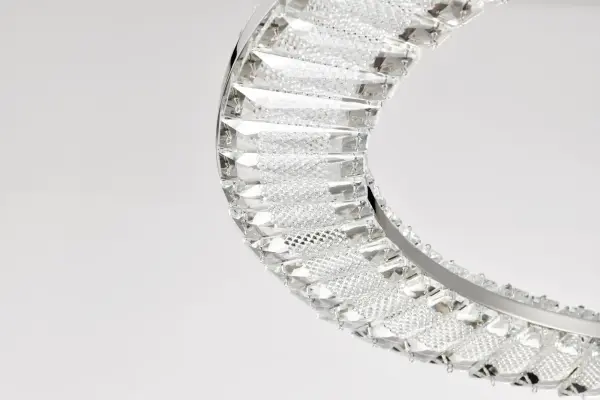 Nova LED Round Crystal Pendant in Polished Nickel - Image 9
