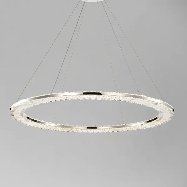 Nova LED 36" Round Crystal Pendant in Polished Nickel - Image 14