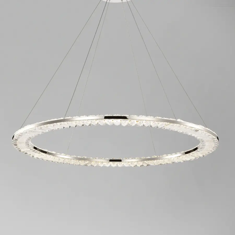 Nova LED 36" Round Crystal Pendant in Polished Nickel - Image 14