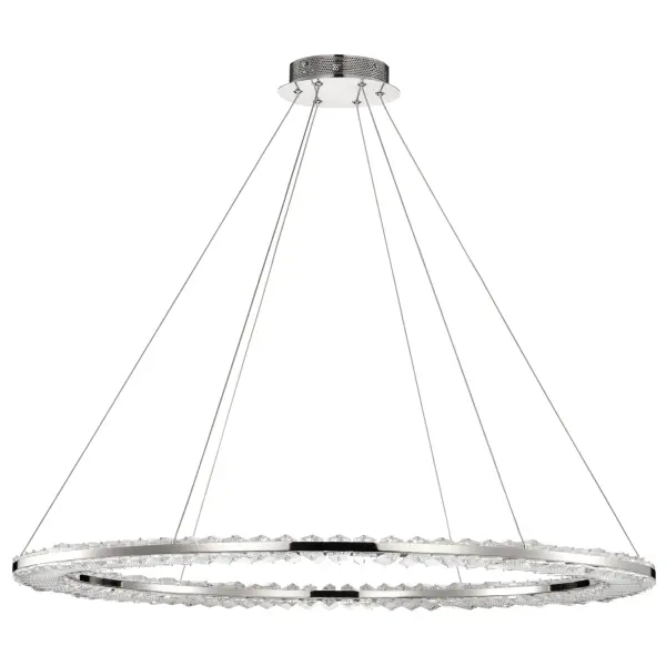 Nova LED 36" Round Crystal Pendant in Polished Nickel - Image 5