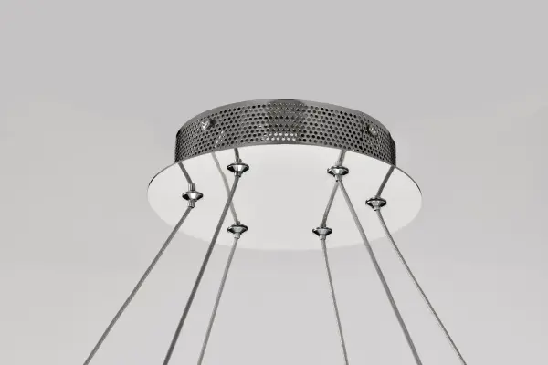 Nova LED 36" Round Crystal Pendant in Polished Nickel - Image 7