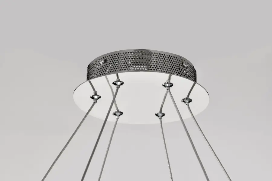 Nova LED 36" Round Crystal Pendant in Polished Nickel - Image 7