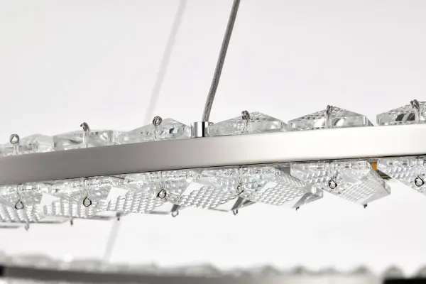 Nova LED 36" Round Crystal Pendant in Polished Nickel - Image 8