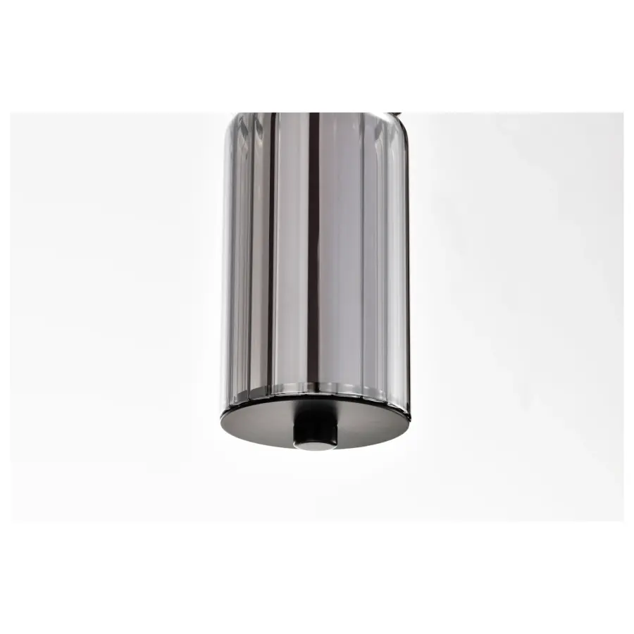 Evander LED Mini Pendant - Matte Black with Smoked Glass - Image 12