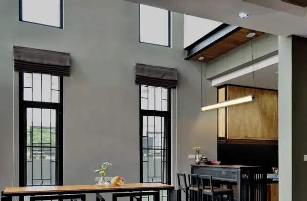Evander LED 48" Island Pendant in Matte Black with Smoked Glass - Image 17
