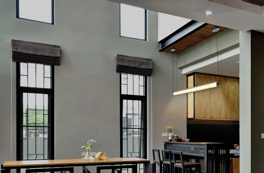 Evander LED 48" Island Pendant in Matte Black with Smoked Glass - Image 17