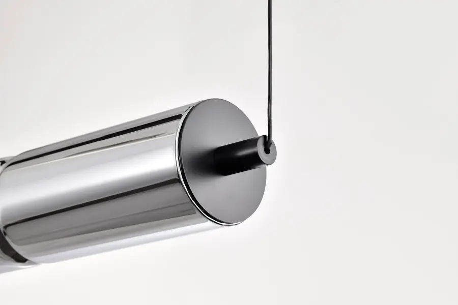 Evander LED 48" Island Pendant in Matte Black with Smoked Glass - Image 7
