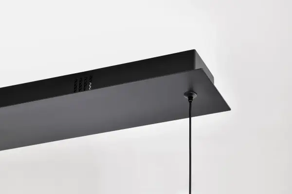 Evander LED 48" Island Pendant in Matte Black with Smoked Glass - Image 8