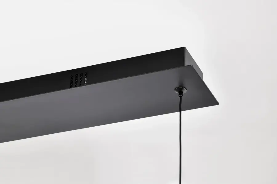 Evander LED 48" Island Pendant in Matte Black with Smoked Glass - Image 8