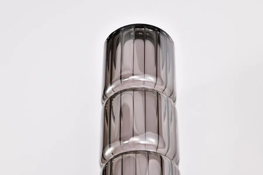Evander LED Wall Sconce - Matte Black with Smoked Glass - Image 12