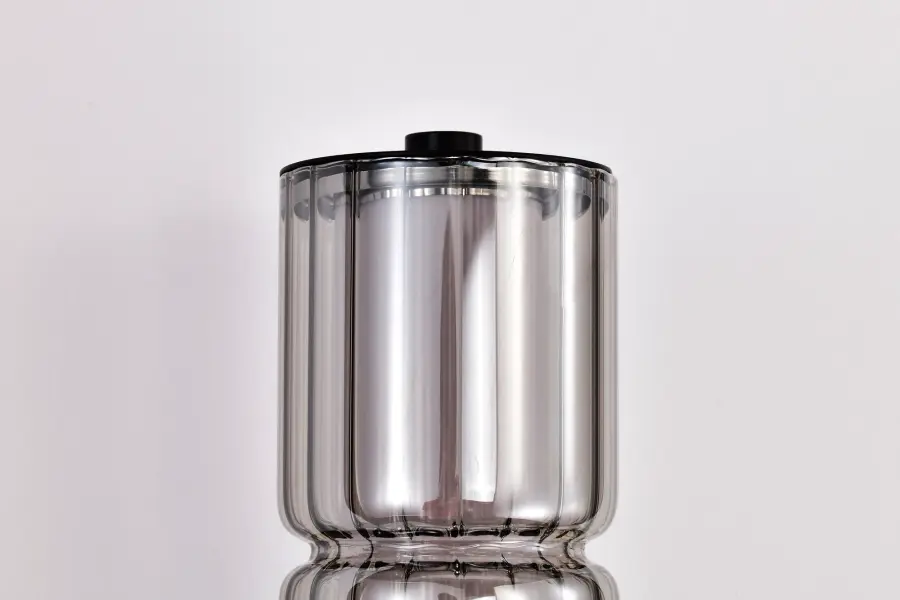 Evander LED Wall Sconce - Matte Black with Smoked Glass - Image 14