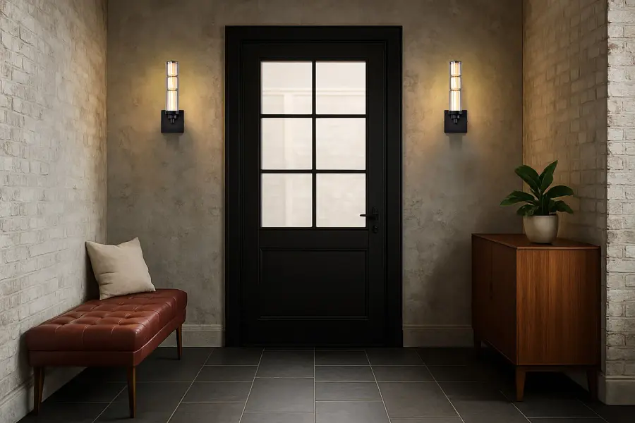 Evander LED Wall Sconce - Matte Black with Smoked Glass - Image 16