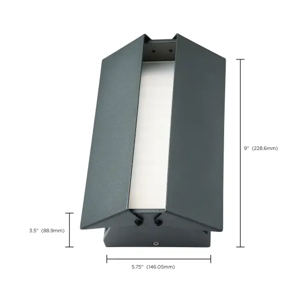Peak LED Wall Sconce - Matte Gray - Image 13