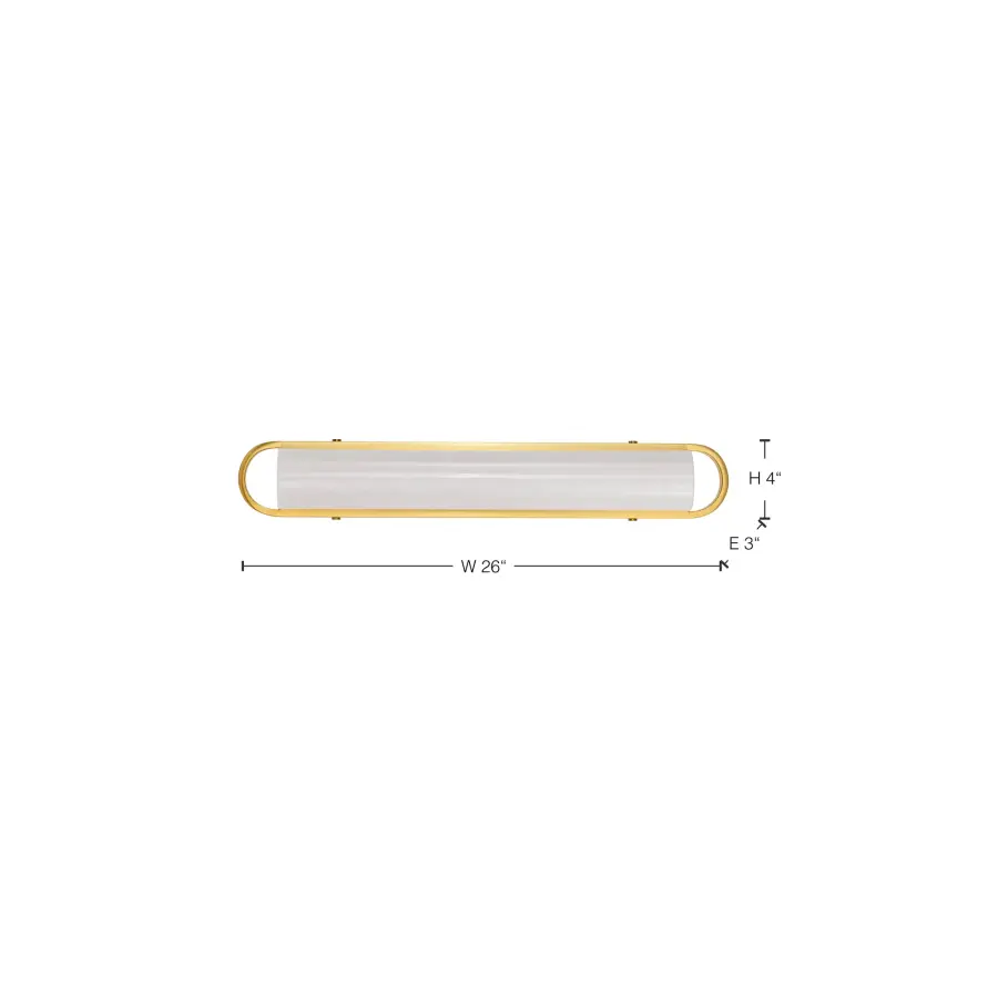 Velano 24-Inch LED Vanity Light in Brushed Brass - Image 17