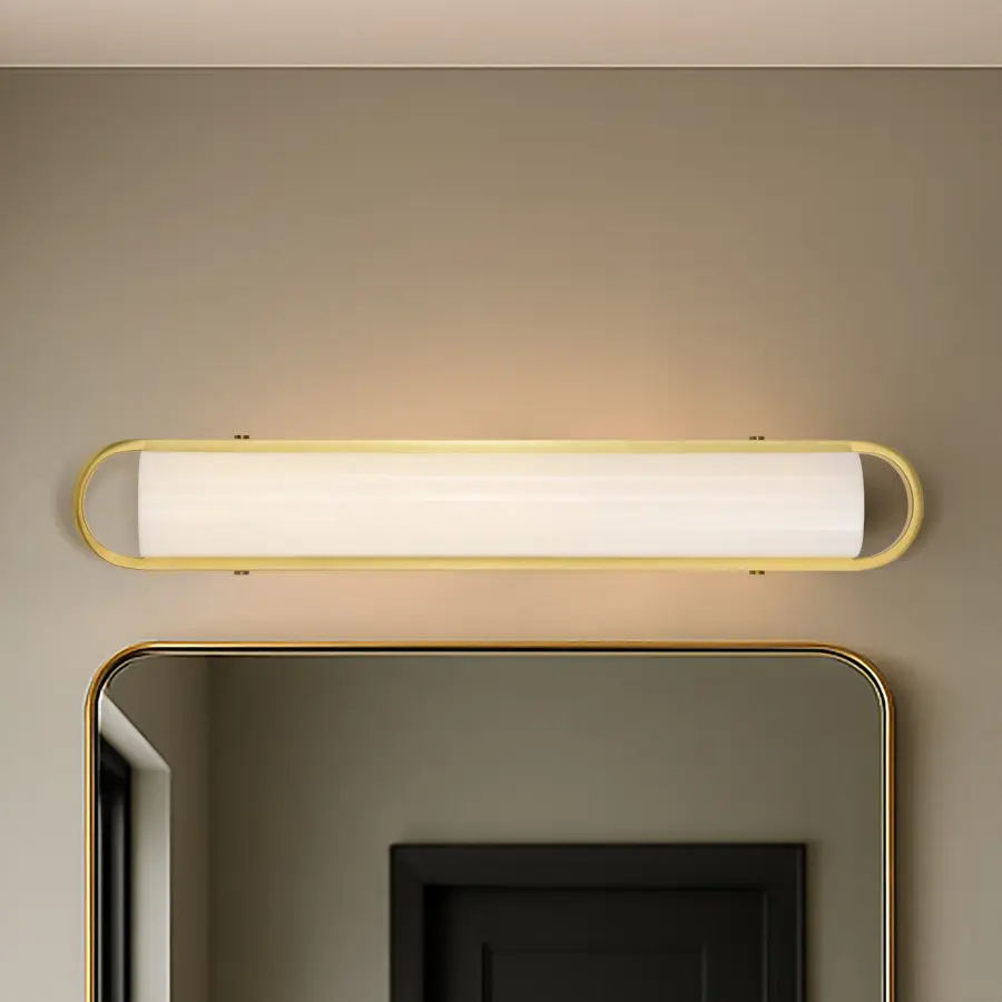 Velano 24-Inch LED Vanity Light in Brushed Brass - Image 19
