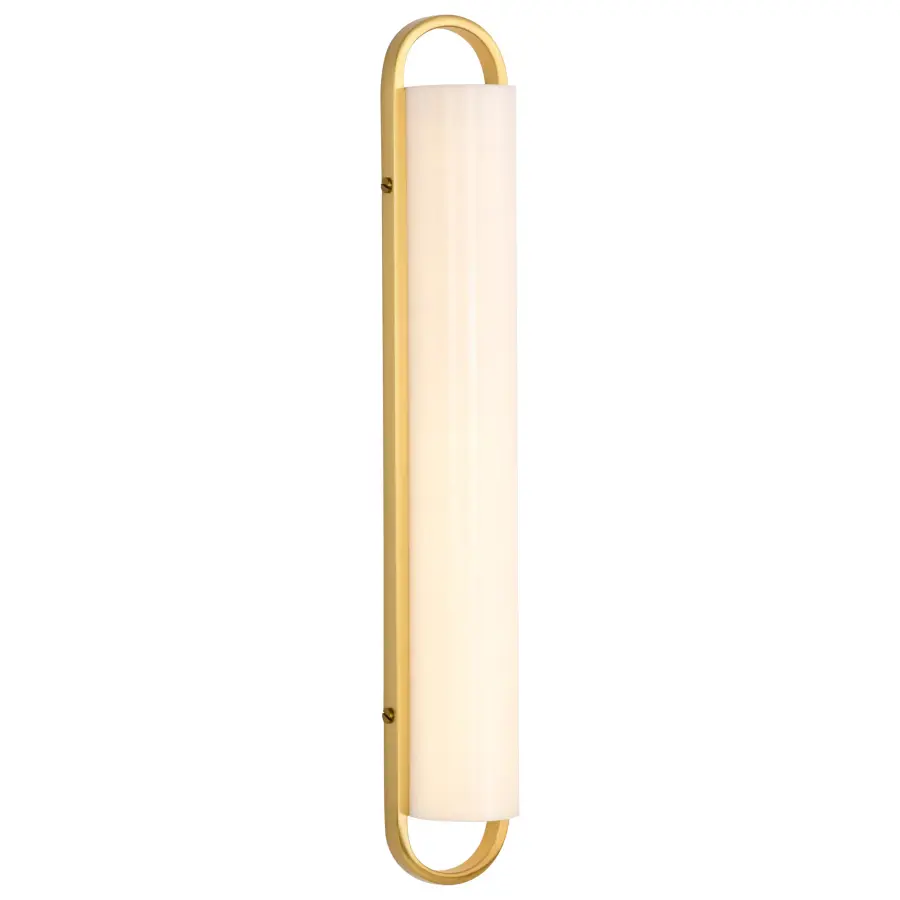 Velano 24-Inch LED Vanity Light in Brushed Brass - Image 4