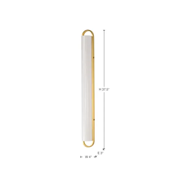 Velano 36-Inch LED Vanity Light in Brushed Brass - Image 19